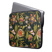 Dekorative Blüte: Akrylgolden Lila. Laptopschutzhülle (Vorderseite Links)