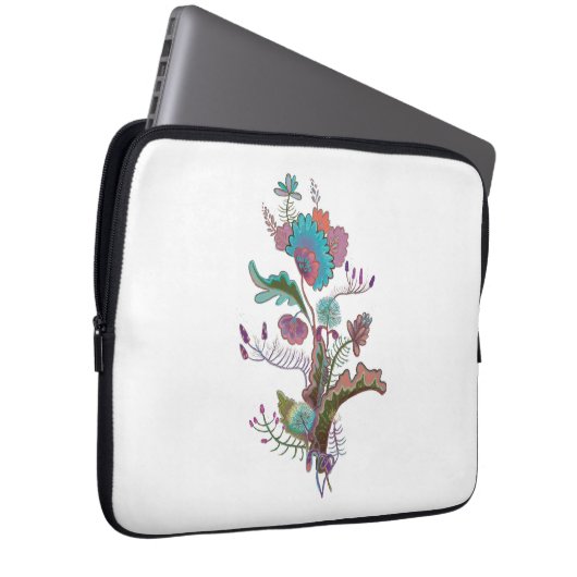 dekorative Blüte Laptopschutzhülle (Vorne Rechts)