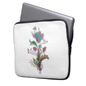 dekorative Blüte Laptopschutzhülle (Vorderseite Links)