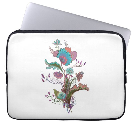 dekorative Blüte Laptopschutzhülle (Vorderseite)
