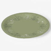 Dekorative Boho Floral Sage Paper Teller (Schrägansicht)