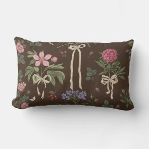 Dekorative botanische Blumen Wurf Kissen mit Schle