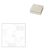 Dekorative Briefmarke aus hellgrauem Holz Gummistempel (Stempel)