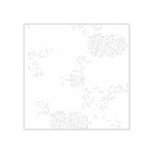 Dekorative Briefmarke aus hellgrauem Holz Gummistempel (Prägung)