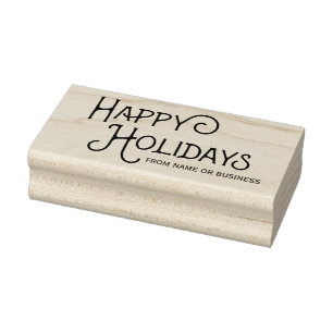 Dekorative Briefmarke für Happy Holidays Gummi Ar Gummistempel