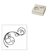 Dekorative Briefmarke von Swirl und Dots Rubber Ar Gummistempel (Stempel)