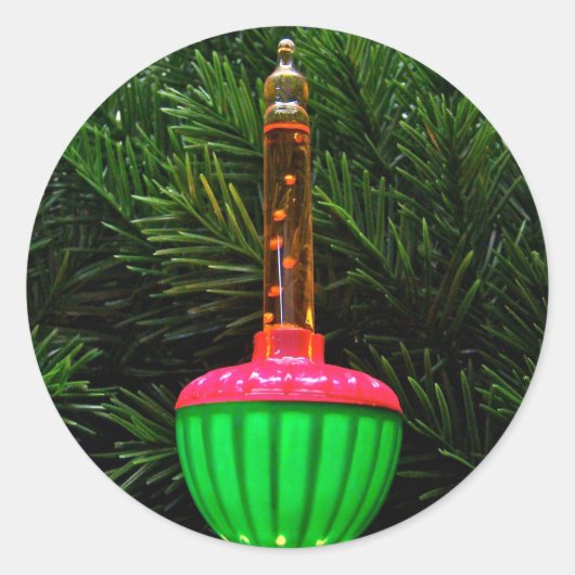 Dekorative Bubble Light Holiday Stickers (Vorderseite)