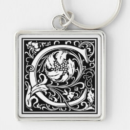 Dekorative Buchstabe-Initiale "C" Schlüsselanhänger