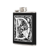 Dekorative Buchstabe-Initiale "D" Flachmann (Links)