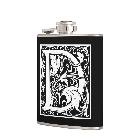 Dekorative Buchstabe-Initiale "D" Flachmann (Links)