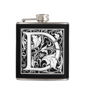 Dekorative Buchstabe-Initiale "D" Flachmann (Vorderseite)