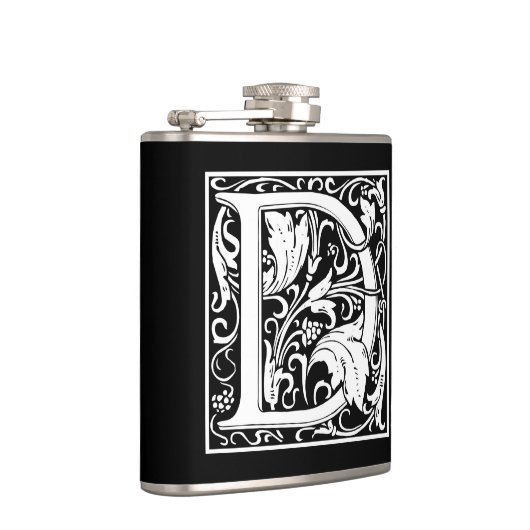 Dekorative Buchstabe-Initiale "D" Flachmann (Rechts)