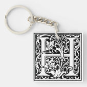 Dekorative Buchstabe-Initiale "H" Schlüsselanhänger (Vorderseite)