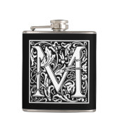 Dekorative Buchstabe-Initiale "M" Flachmann (Vorderseite)