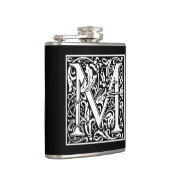 Dekorative Buchstabe-Initiale "M" Flachmann (Rechts)