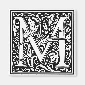 Dekorative Buchstabe-Initiale "M" Magnet (Vorne)