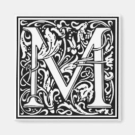 Dekorative Buchstabe-Initiale "M" Magnet