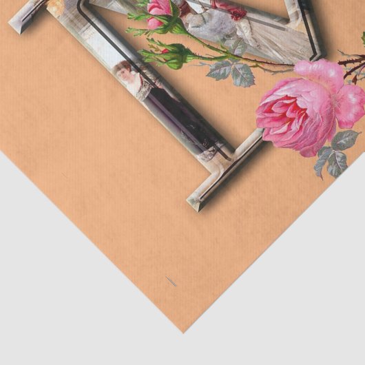 Dekorative Buchstabe-Initiale "M" Seidenpapier (Ausschnitt)