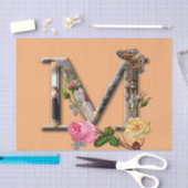 Dekorative Buchstabe-Initiale "M" Seidenpapier (Handwerk)