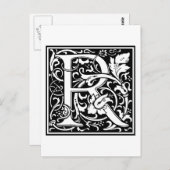 Dekorative Buchstabe-Initiale "R" Postkarte (Vorne/Hinten)