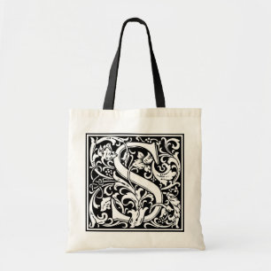Dekorative Buchstabe-Initiale "S" Tragetasche