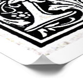 Dekorative Buchstaben "A" Holzschnitt Holzblock-Ur Poster (Ecke)