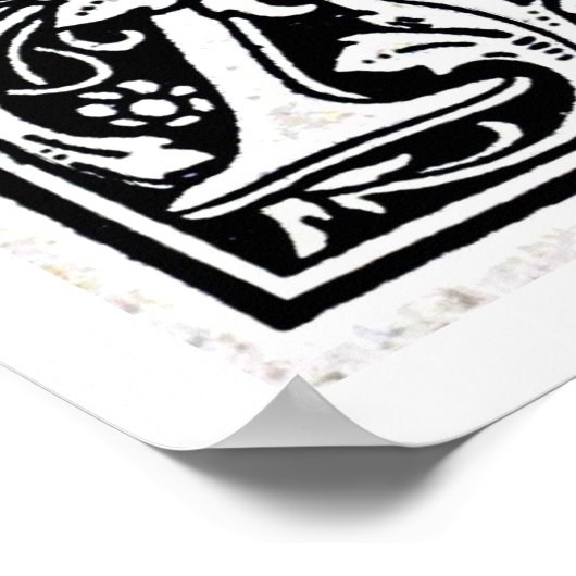 Dekorative Buchstaben "A" Holzschnitt Holzblock-Ur Poster (Ecke)