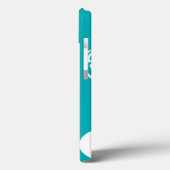 Dekorative Buchstaben auf blauem Hintergrund Case-Mate iPhone Hülle (Rückseite / Links)