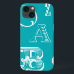 Dekorative Buchstaben auf blauem Hintergrund Case-Mate iPhone Hülle<br><div class="desc">Eine echte Alphabet-Suppe erwartet Sie beim Kauf dieses Ausdrucks dekorativer Buchstaben auf blauem Hintergrund. Das Vision Studio ist eine großartige Ergänzung zu einem Kinderzimmer oder einem Spielzimmer. Bestellen Sie noch heute einen Ausdruck!</div>