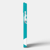 Dekorative Buchstaben auf blauem Hintergrund Case-Mate iPhone Hülle (Rückseite / Links)