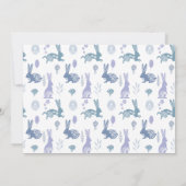 Dekorative Bunny und Ostereier Brunch Einladung (Rückseite)