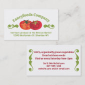 Dekorative bunt Tomaten/Paradeiser Koch Catering Visitenkarte (Vorne/Hinten)