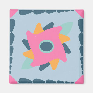Dekorative bunte Fliese Magnet