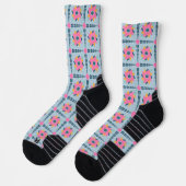 Dekorative bunte Fliese Socken (Links)