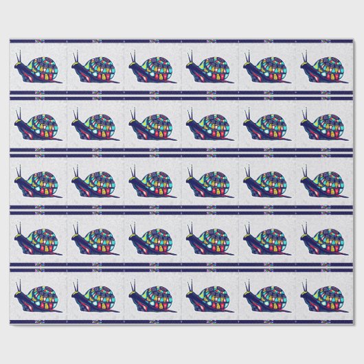 Dekorative bunte Schnecke Geschenkpapier (Flach)