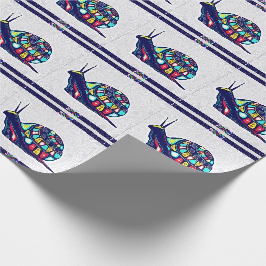 Dekorative bunte Schnecke Geschenkpapier (Ecke)
