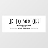 Dekorative Business Discount Fensteraufkleber (Blatt)