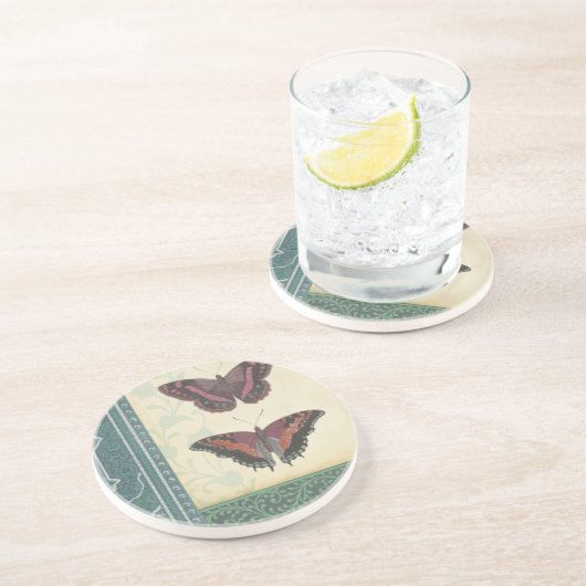 Dekorative Butterfly Brocade von Vision Studio Getränkeuntersetzer (Seite)