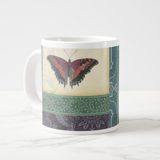 Dekorative Butterfly Brocade von Vision Studio Jumbo-Tasse (Vorderseite Links)