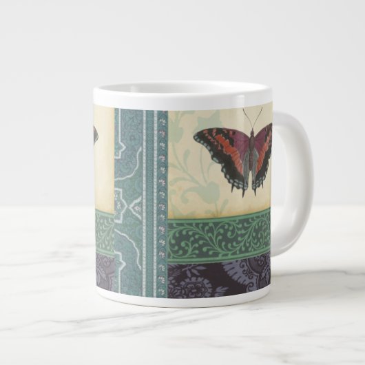 Dekorative Butterfly Brocade von Vision Studio Jumbo-Tasse (Vorderseite Rechts)