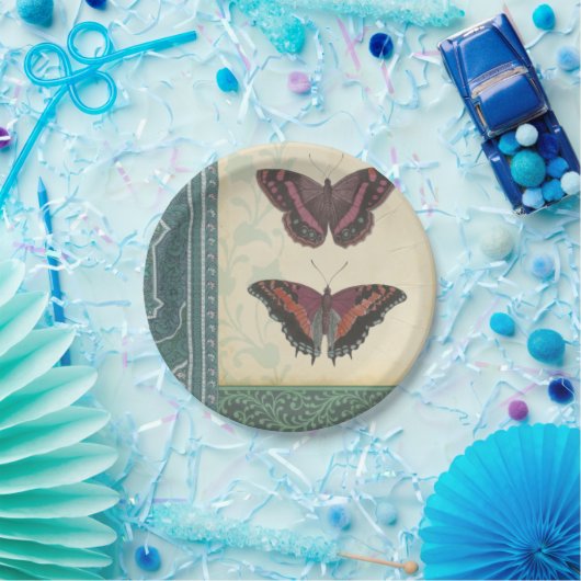 Dekorative Butterfly Brocade von Vision Studio Pappteller (Party)