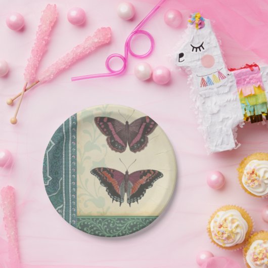 Dekorative Butterfly Brocade von Vision Studio Pappteller (Party)