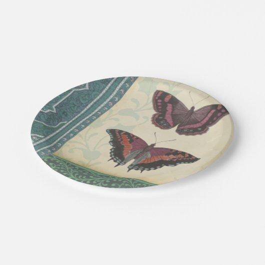 Dekorative Butterfly Brocade von Vision Studio Pappteller (Schrägansicht)