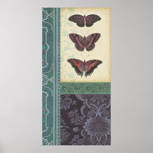 Dekorative Butterfly Brocade von Vision Studio Poster (Vorne)