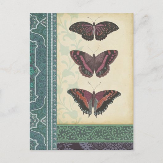 Dekorative Butterfly Brocade von Vision Studio Postkarte (Vorderseite)