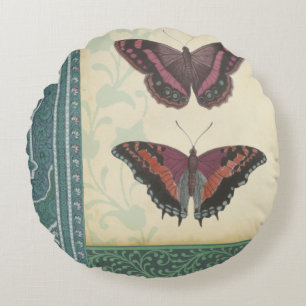 Dekorative Butterfly Brocade von Vision Studio Rundes Kissen
