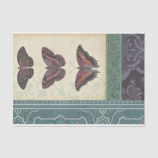 Dekorative Butterfly Brocade von Vision Studio Seidenpapier (Vorderseite)