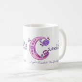 Dekorative C Monogramm-Tasse Kaffeetasse (VorderseiteRechts)