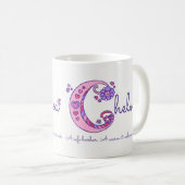 Dekorative C Monogramm-Tasse Kaffeetasse (VorderseiteRechts)