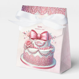 Dekorative Cake Pink Bow Gevor Box Geschenkschachtel